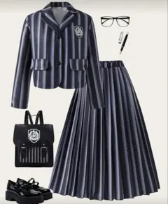 (週末値下)アダムス・ファミリー　ウェンズデー・アダムスの制服風セット