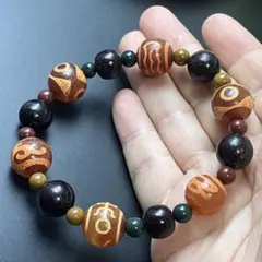 セール　19CM ブレスレット　多宝天珠　紅瑪瑙＋海洋瑪瑙