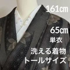 G967 美品 トールサイズ 洗える着物 ポリエステル 身丈169cm 和装