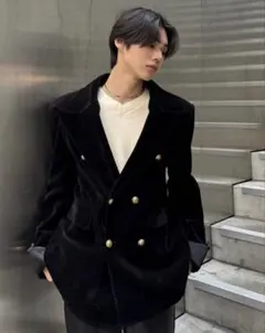 未使用✨ALDa Tailored Jacket ブラック×ブラウン - メルカリ