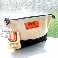 ユニバーサルオーバーオール⭐コットン キャンバス マルチ ポーチLサイズブラック