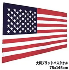 【新品】星条旗柄大判バスタオル⭐︎夏ーー！ビーチ　プール　インテリア75x145㎝のサムネイル