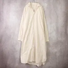 ニコアンド マーセワイヤー入りビッグシャツワンピース アイボリー