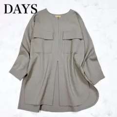 〇DAYS デイズ ノーカラージャケット ジップアップ スリット