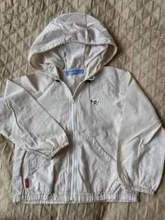 familiar フード付きホワイトパーカー