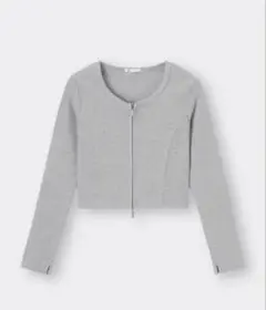 GU リブダブルジップカーディガンQ