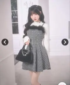 ミシェルマカロン フェザーツイードニットセットワンピース