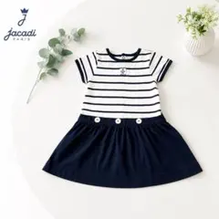 Jacadi ジャカディ ワンピース 18M（81cm） ボーダー マリン 半袖のサムネイル