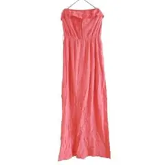 マキシ丈 ワンピース ピンク 海外【XL】ベアトップ Trixxi コットン