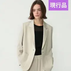 今季*定価5.2万 theory luxe サテンジャケット サンドベージュ38