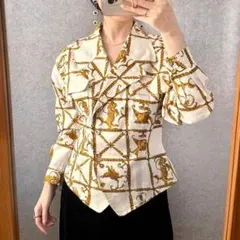 スカーフ 派手柄 オーバーサイズ ベルト 総柄 シャツ レトロ - メルカリ