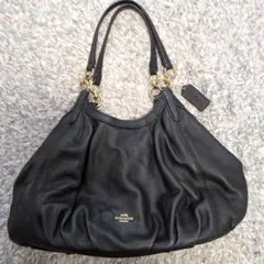 ほぼ未使用COACHコーチF12155 LILYリリーレザー ショルダーバッグ黒