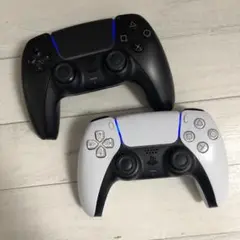 PS5 コントローラー ジャンク品☆ブラック ホワイト２個組