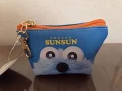 パペットスンスン　キーホルダー付き　ファスナーポーチ　三角　③