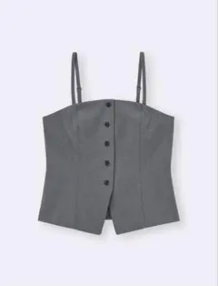 新品未使用 GU フロントボタンビスチェ グレー XXL