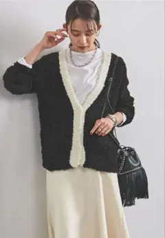 UNITED ARROWS　バイカラーカーディガン