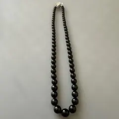 アクセサリー　珊瑚　黑珊瑚　黒いビーズネックレス