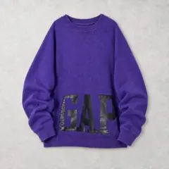 00s【old gap】big logo hoodie/パープル M