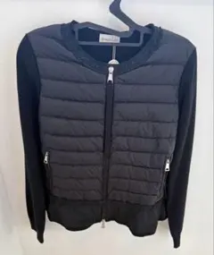 MONCLER モンクレール フリルダウンジャケット ニット黒　S