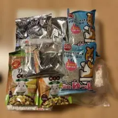 ハムスター飼育セット　床材　フード　トイレ砂　かじり木のサムネイル