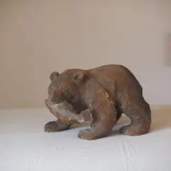 熊 木彫 古道具 木彫り