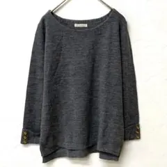 Te chichi トップス　長袖セーター　クルーネックニット　毛混　無地　Ｍ