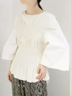 CITYSHOP シティーショップ / シルク コットンSHIRRING シャツ