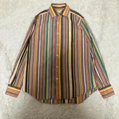 人気　Paul Smith　ポールスミス　長袖シャツ　マルチストライプ　M