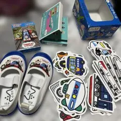 トーマス上靴、トーマストランプ訳あり、絵合わせカード、乗り物カード