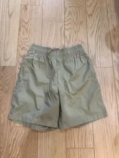 カーキ ゴム入り ショートパンツ