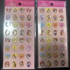 ディズニープリンセス ストーンシール 立体シール ディズニープリンセス 2枚