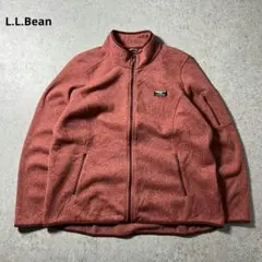 L.L.Beanフリースジャケットレディース2X ボルドーフルジップ大きめ988