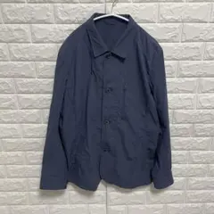 SIMPLE LIFE軽量 シアサッカージャケット L 紺 ネイビー レナウンのサムネイル
