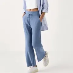 ウォッシャブルニットリブパンツ