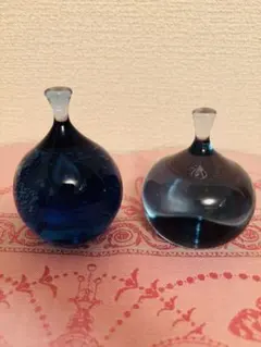 glass atelier えむに　ペーパーウエイト　『空のしずく』　2点 glass atelier えむに ペーパーウエイト 『空のしずく』 2点