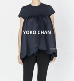 新品未使用☆YOKO CHAN ハーフスリーブヘムギャザーブラウス 38 - メルカリ