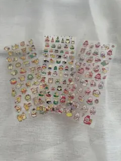 クリスマス シール 3枚セット 未使用 サンタ ツリー ラッピング デコ