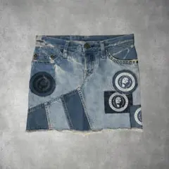 初期 ヒステリックグラマー パッチワーク デニム ミニスカート 0-55-733