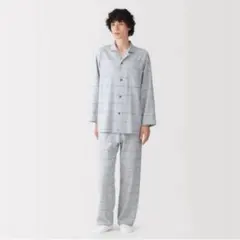 【新品未使用品】　無印良品　脇に縫い目のない　フランネル　長袖パジャマ　Mサイズ