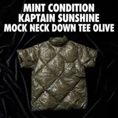73【極美品】キャプテンサンシャイン モックネックダウンT オリーブM定 