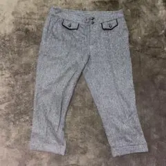ヘリンボーン　ウールパンツ