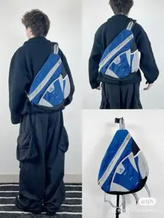 岩*読様 adidas ショルダーバッグ 青