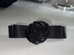 carmelo ローズ 薔薇 リボン バレッタ ヘアクリップ