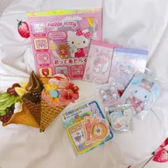 サンリオ　ハローキティー　おってあそべるメモ帳　たまごっちシール　カード