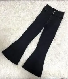 ブラックフレアデニムパンツ アナップガール 135〜145cm