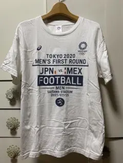 asics 東京2020オリンピック サッカー Tシャツ 日本 vs メキシコ