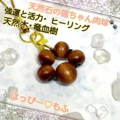 天然木(竜血樹)の猫ちゃん肉球チャーム