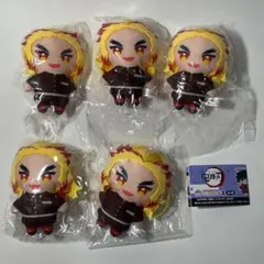 鬼滅の刃　かぷっこふれんず 2　煉獄杏寿郎　5個セット　マスコット　ぬいぐるみ