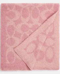 定価44,000円　COACH シグネチャー ウーブン　ピンク マフラー