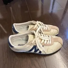 Mizuno MLC-00 スニーカー 25.0cm ベージュ/ネイビー